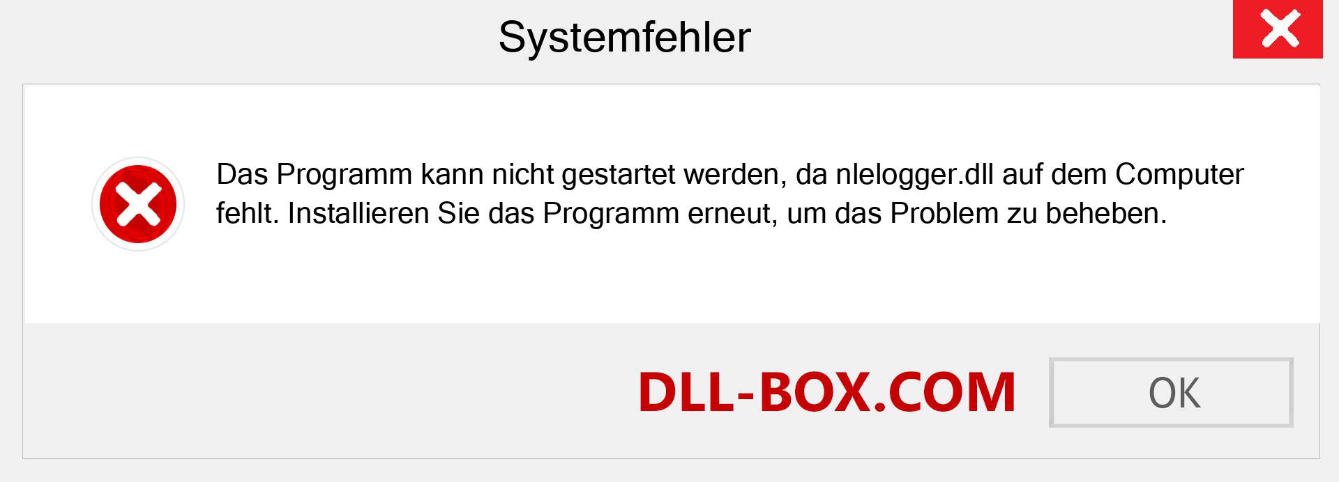 nlelogger.dll-Datei fehlt?. Download für Windows 7, 8, 10 - Fix nlelogger dll Missing Error unter Windows, Fotos, Bildern